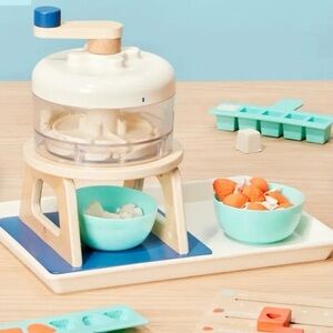 KiwiCo Wooden Sensory Sand Shaved Ice Maker Play Kitchen Montessori Play Set